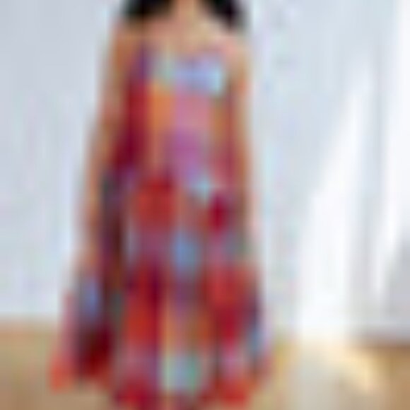 Rujuta Sheth Leila Dress in Picnic Check - Picture 4 of 6